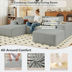95" Cloud Sectional Couch U-Shaped Chaise - Image 4