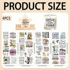 4 Sheets Rub on Transfers for Crafts, Animal Satirical Quotes Furniture - Image 2
