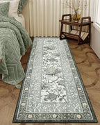 GarveeHome Provence Fog 2.5 x 8 Washable Kitchen Runner Rugs Non Slip Vintage - Image 3