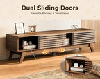 AODK 70.8" TV Stand for 55"/65"/75" TVs, Mid-Century Modern Fluted - Image 4