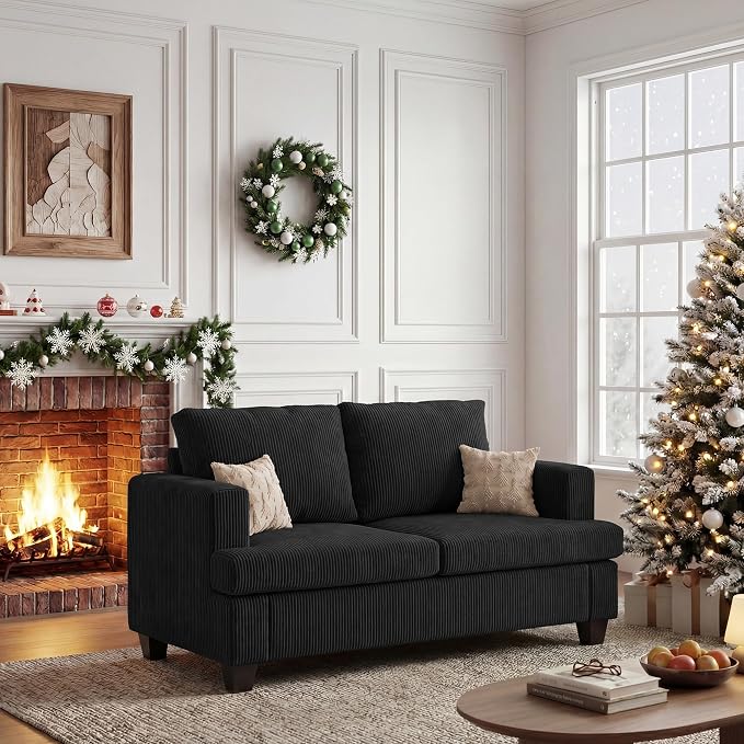 Apicizon 63" Loveseat Sofa Couch, Cloud Couch Lounge Sofa - Image 7