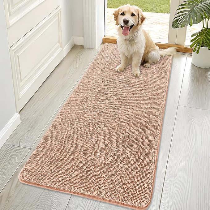 OLANLY Dog Door Mat for Muddy Paws 70x32, Super Absorbent Chenille Mud Mat | by OLANLY