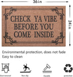 Front Door Indoor Outdoor Entrance Doormat Brown Rubber Welcome Door Mat Come - Image 3