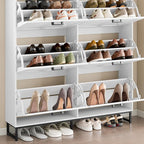 BORNOON Shoe Cabinet with 6 Flip Drawers Narrow Shoe Storage Cabinet Organizer - Image 6