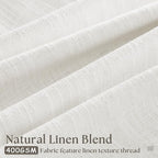 Beige White Pinch Pleat Semi Sheer Linen Curtain W70xL84 1 Panel | Memory - Image 2