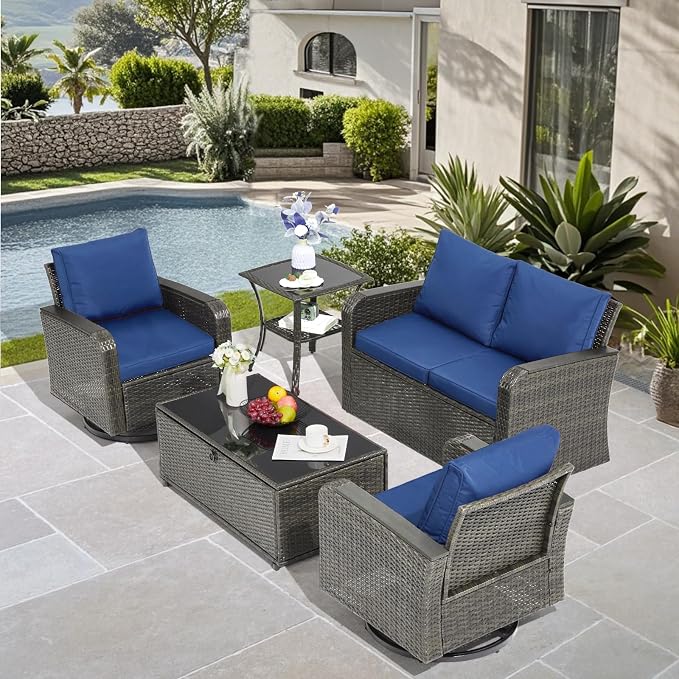 5 Pieces Outdoor Furniture Set - Image 6