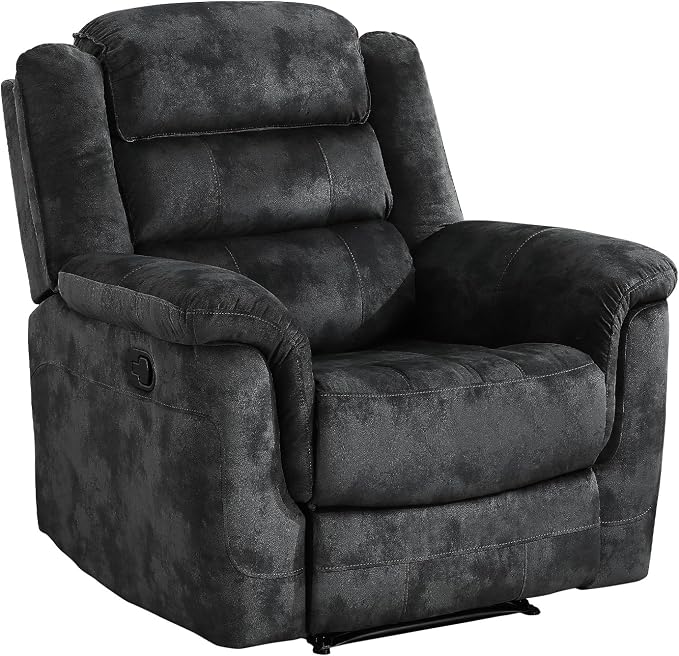 EBELLO Manual Recliner Chair, Soft Fabric Recliner Sofa - Image 8