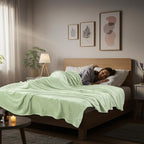 Utopia Bedding Soft Fleece Bed Blanket Twin Size Sage Green | Microfiber Plush - Image 6