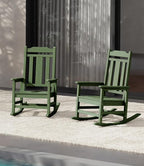 SERWALL Oversized Rocking Chair Set of 2 Outdoor, HDPE Outdoor Rocking Chair - Image 9