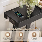 Huuger Console Table with Charging Station, USB-C Port, 2 Tiers Entryway Table - Image 4