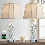 25'' Farmhouse Table Lamps Set of 2 by Reyokale