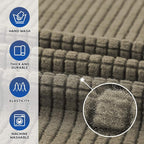 Stretch Chair Sofa Slipcover, Single Couch Cover, Khaki | 1-Piece Washable Sofa - Image 3