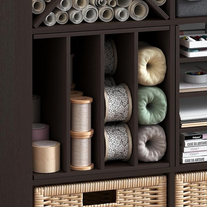 Furinno Cubicle Cube Insert, 3-Shelf Cube Organizer, 3-Tier Shelf Accessory - Image 9