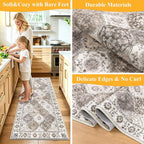 HEBE Hallway Runner Rug 2'x5', Washable Non Slip Kitchen Rug Runner | Soft Boho - Image 5