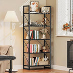 DWVO 5 Tier Bookshelf, Modern Book Shelf Storage Rack Shelves - Image 4