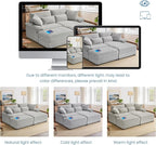 SUNWAVE 74" W Double Chaise Lounge Chair Indoor, Oversized Loveseat - Image 9