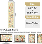 DUKINO 2.6x12 Kitchen Runner Rug, Floral Non Slip Washable Rug Beige Yellow | - Image 2