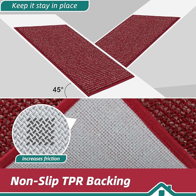 BEQHAUSE Dirt Trapper Door Mat 36" x 60", Non-Slip Washable Doormats, Low - Image 6