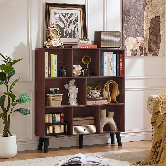 LEYAOYAO 8 Cube Bookshelf 3-Tier Bookcase - Image 6