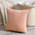 Fancy Homi 2 Packs Peach Decorative Throw Pillow Covers 22x22 Inch - Image 2