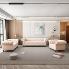 Chesterfield 3 Seater Sofa, Modern Velvet Tufted Couch 3 Seater - Image 6