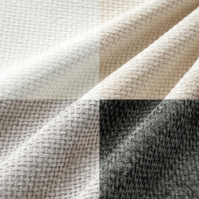 MIULEE Soft Decorative Chenille Pillow Covers Gray 18x18 Pack of 4 | Minimalist - Image 3