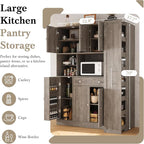 VilroCaz Farmhouse Style Large Kitchen Pantry - Image 7