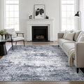 Area Rug Living Room: 4x4 Modern Washable Indoor Soft Carpet Grey | by FXRHLP
