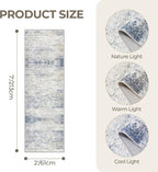 2x7 Runner Rug Non Slip, Washable Hallway Runner Rug, Nursery Room, Soft Runner - Image 2