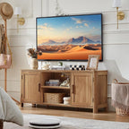 Joaxswe Farmhouse 55" Tv Stand, Dark Wood Entertainment Center - Image 6