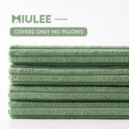 MIULEE Soft Corduroy Decorative Throw Pillow Covers Sage Green 18x18 | Set of 4 - Image 6