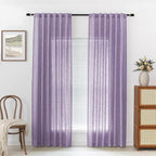 MYSKY HOME Boho Curtains 90 Inch Long Farmhouse Living Room Curtain Drapes - Image 2