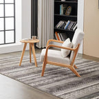 Beige Midcentury Modern Accent Chair - Image 8