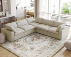JACH V-Shaped Sectional Couch, Deep 5-Seats Convertible Sectional Sofa - Image 6