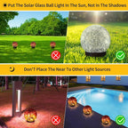 JKIMK Solar Globe Lights Outdoor Waterproof - Image 2