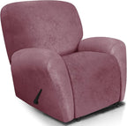 ANARACHON Leather Look Recliner Chair Covers, 4 Pieces Recliner Covers Non Slip by ANARACHON