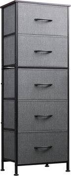 WLIVE Fabric Dresser, 5-Drawer Tall Dressers by WLIVE