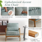 VINGLI Upgraded Premium Corduroy Accent Chair, Upholstered Arm Chair, Solid - Image 4