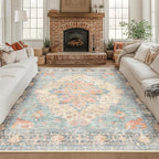 RELEANY Washable Area Rug, Square 8'x8', Water Repellent, Pet Friendly by RELEANY