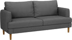 70" Modern Loveseat Sofa with USB Type-C Ports, Linen Fabric 2-Seater Deep Seat - Image 8