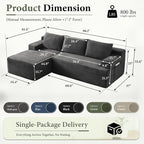 96" Sectional Couches for Living Room Cloud Couch Sofa - Image 2