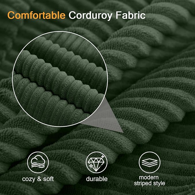COMAX Convertible Sofa Bed Queen, Corduroy Folding Floor Couch Pull Out Couch - Image 8