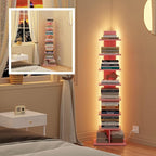 TUTOTAK Narrow Bookshelf, 8-Tier Bookcase - Image 8