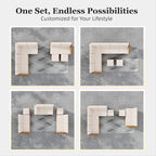 HERA'S HOUSE Small Patio Furniture Set, 6 Piece Wicker Outdoor Patio - Image 8