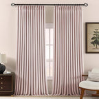 Pinch Pleated Linen Curtains 100% Blackout 108 Inches Long by AUSSPVOCT