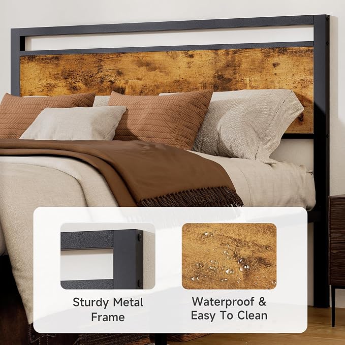 Z-hom Easy Assembly Sturdy Metal Platform Bed, Queen Size Bed Frame - Image 4