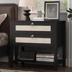 Xixini Nightstand wih 2 Drawers & Open Shelf, Small Mid Century Modern Night by Xixini