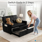 54'' Sleeper Sofa Bed, Convertible Pull Out Couch Futon - Image 8