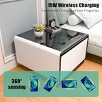 Smart Coffee Table with Fridge, Smart Center Table with Wireless Charging - Image 9
