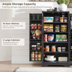 ACCOHOHO 47" Kitchen Pantry, Farmhouse Storage Cabinet - Image 4